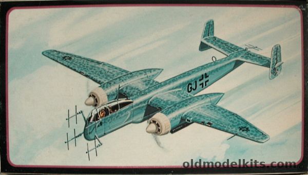 AMT-Frog 1/72 Heinkel He-219 Owl Fighter (Frog Molds), 3702-80 plastic model kit
